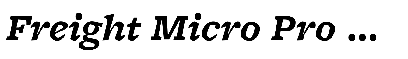 Freight Micro Pro Bold Italic